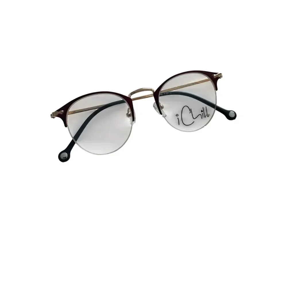 NWOT I Chiil red and gold half frame eye glasses